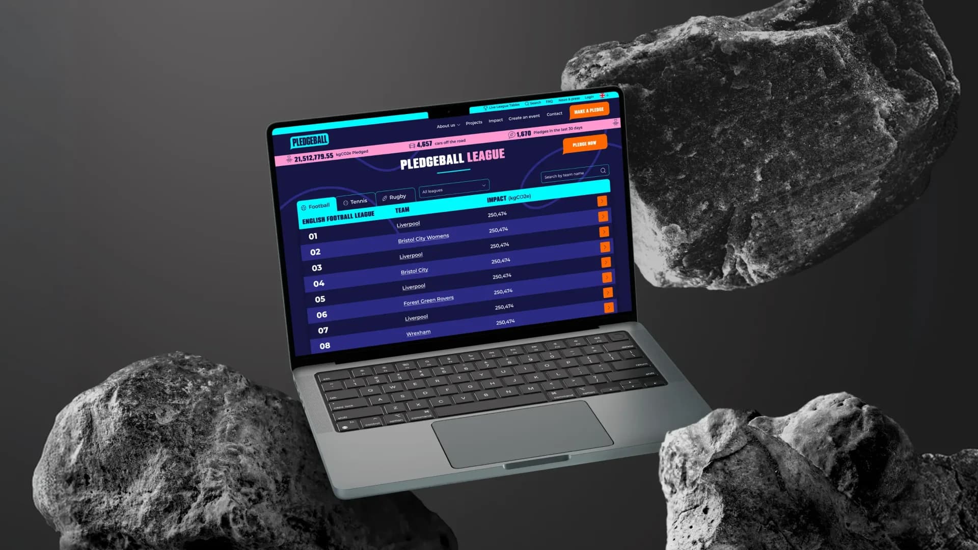 Close-up of the platform interface delivered by Systango