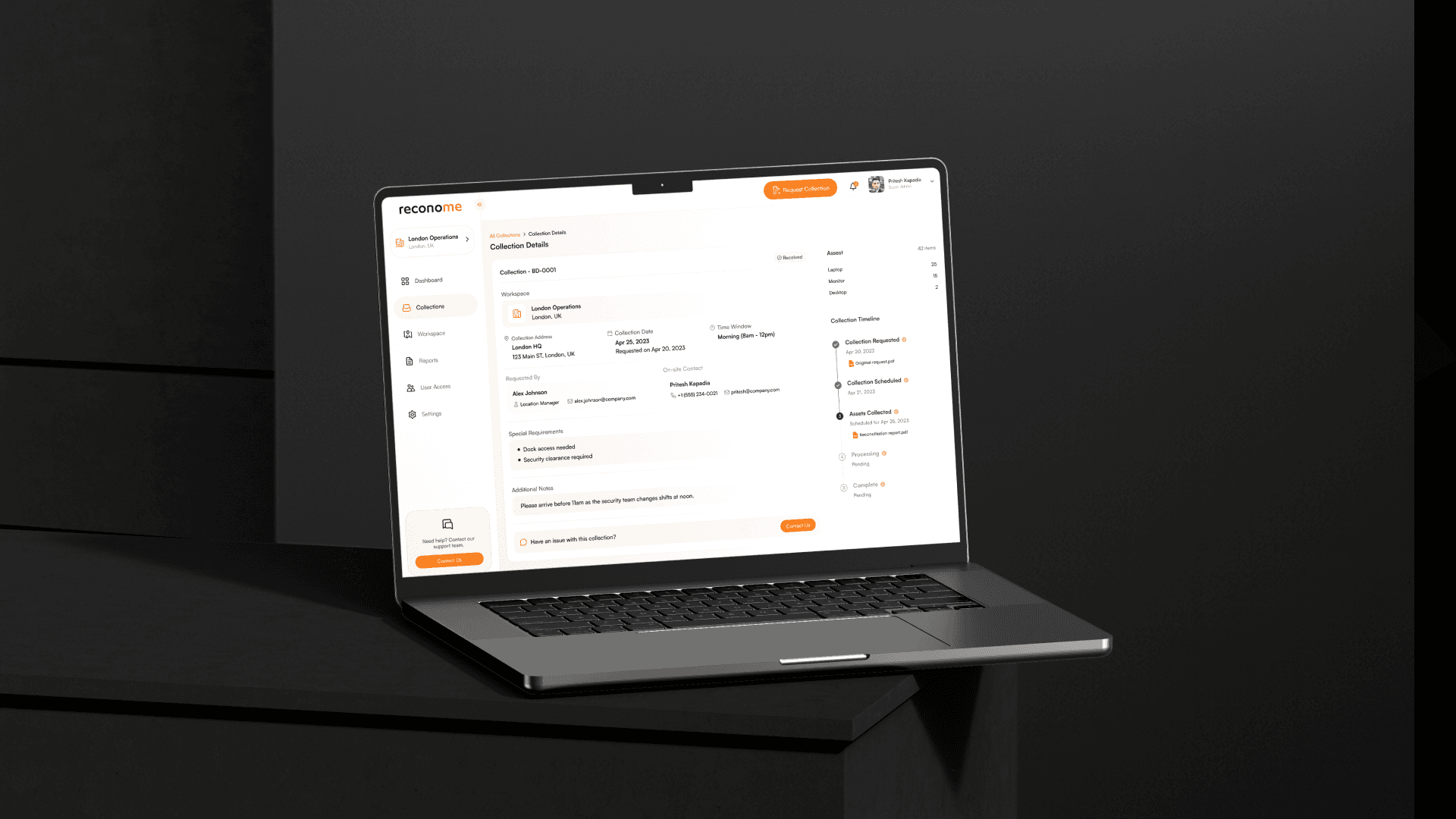 Dashboard view of the platform developed by Systango