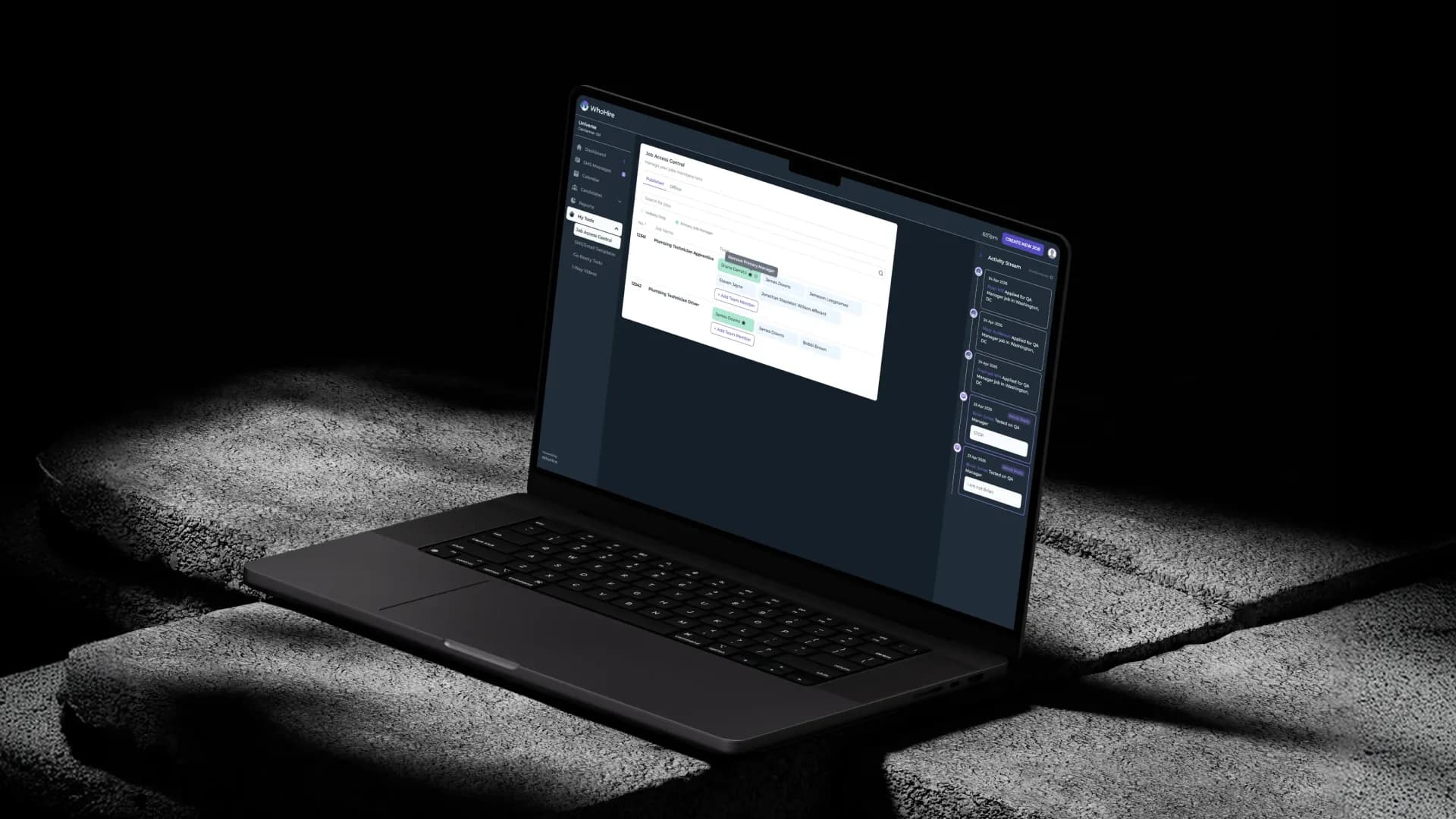 Close-up of the platform interface delivered by Systango