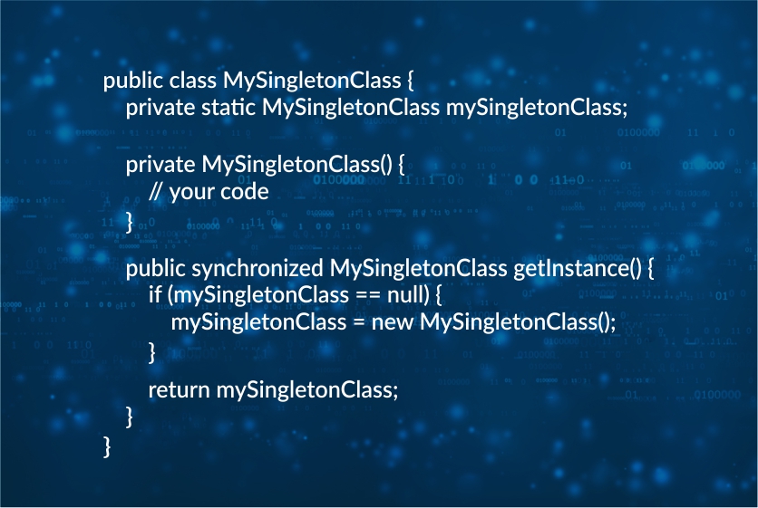 Singleton class in Java by Systango