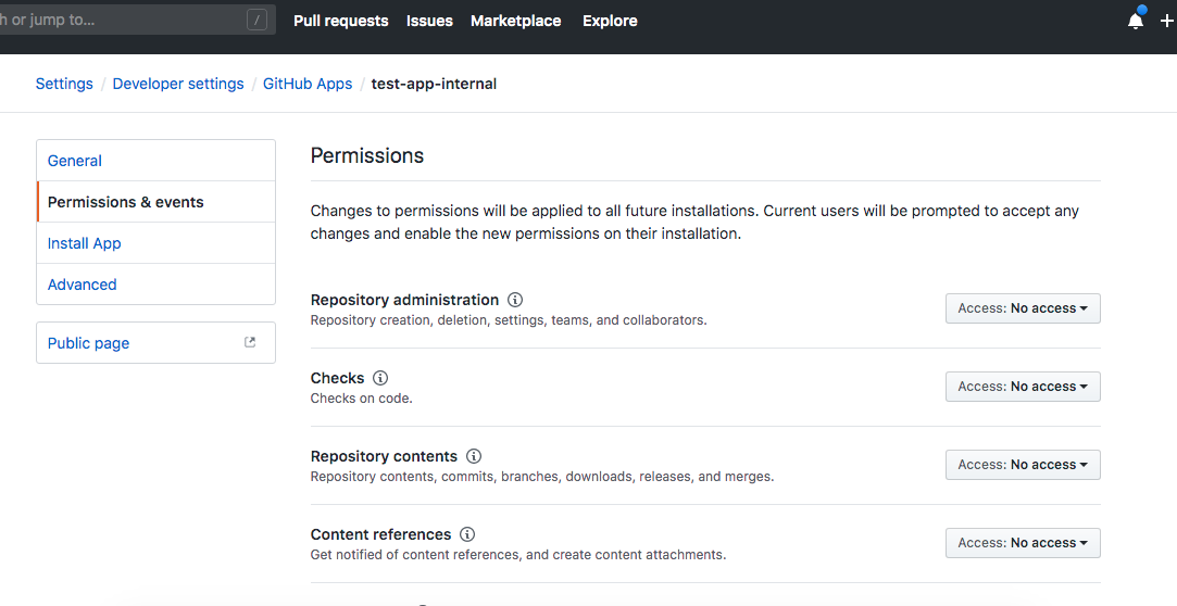 Permission - Create your own Github App - Systango