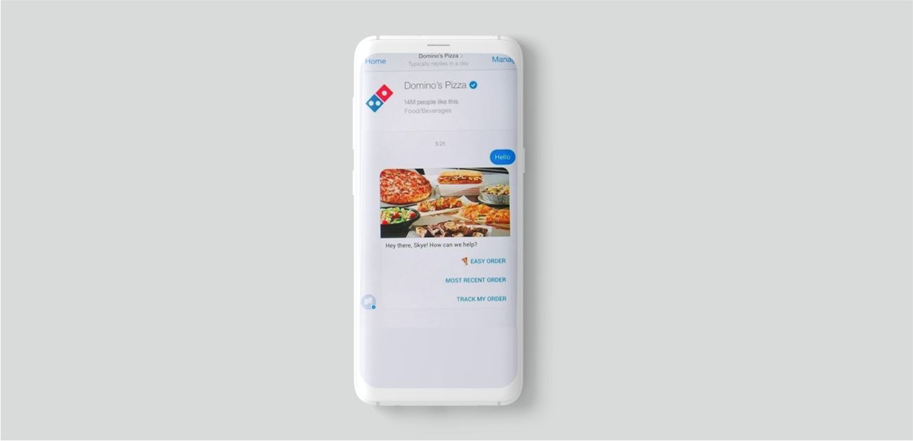 Chatbot Use Case Dominos b y Systango