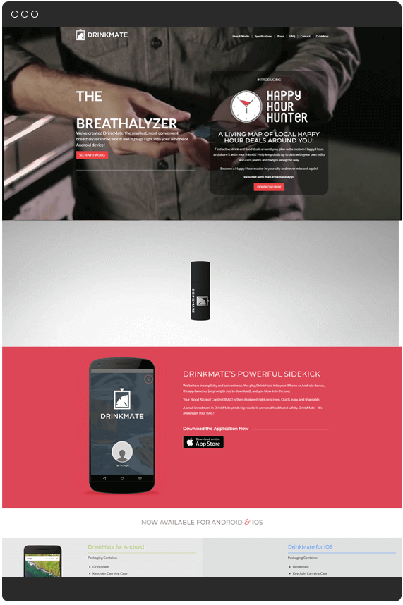 Drinkmate - Breathalyzer - Custom IoT Application Design and Development by Systango