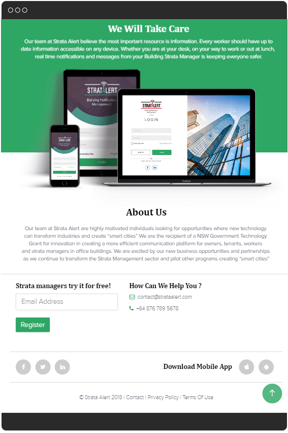 Strata Alert - Building Management IoT App - Custom Design and Development Services by Systango