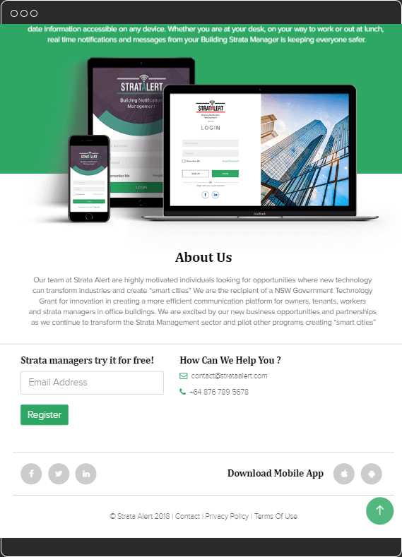 Strata Alert - Building Management IoT App - Custom Design and Development Services by Systango